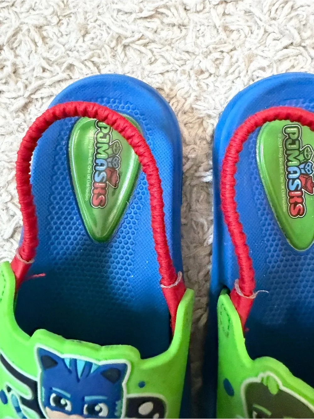 Kids' PJ Masks Green & Blue Slide Sandals